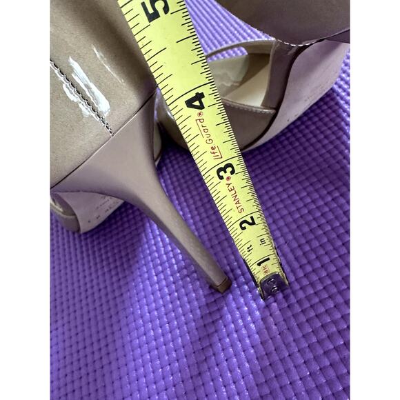 $850 Jimmy Choo Sandals Beige Patent leather Heels Size 37.5 NEW Made in Italy - Picture 6 of 14